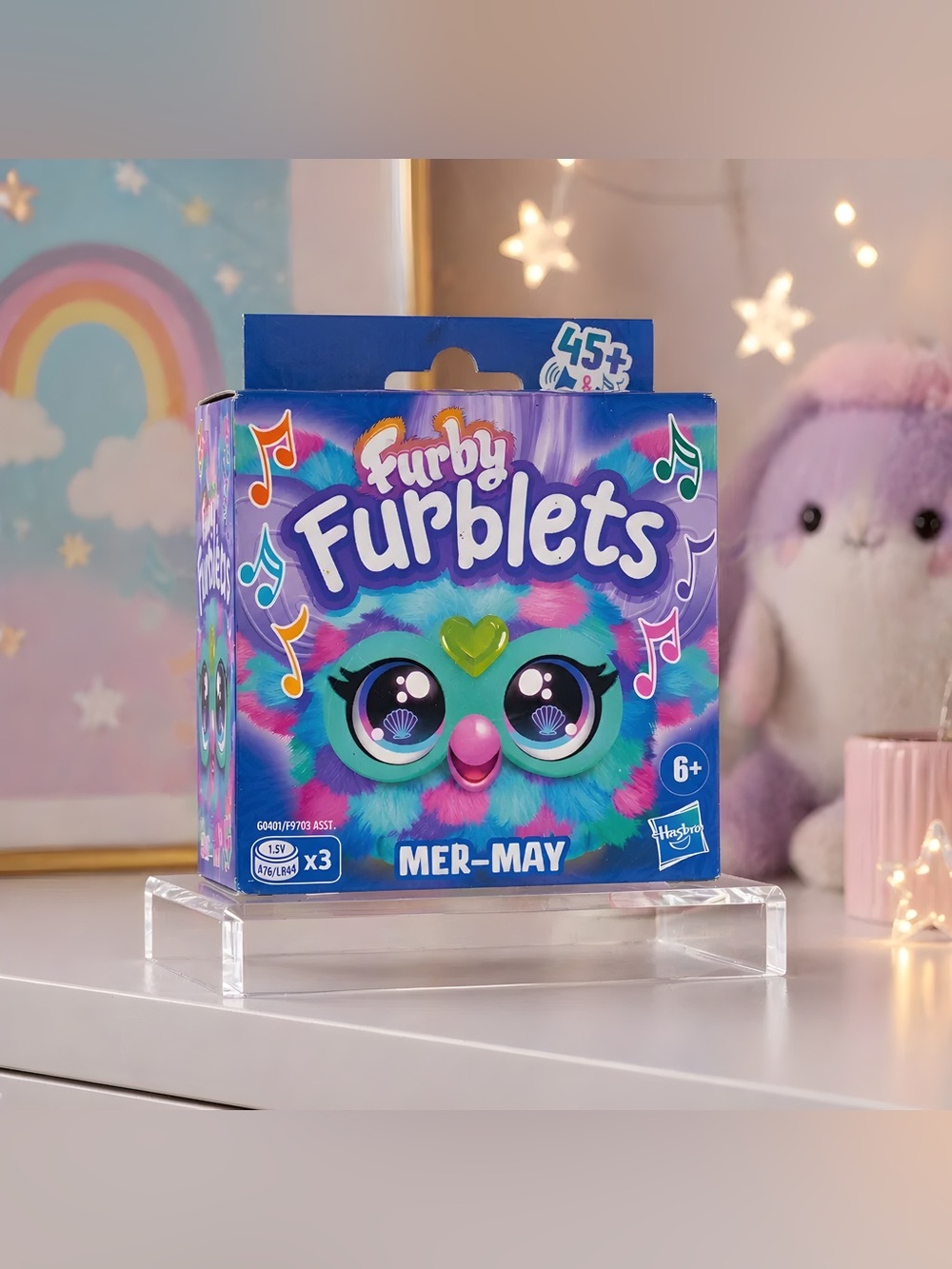 Hasbro Furby Furblets Mer - May Plush Interactive Toy in Teal, Purple, Pink